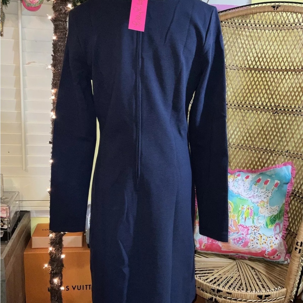 Lilly Pulitzer NWT Kennedy Classic Shift Dress True Navy $198 Size M,L,XL - Picture 14 of 15